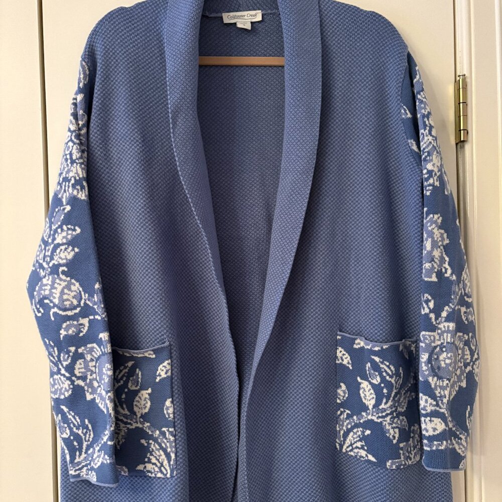 Coldwater Creek Open Front Cardigan Sweater Sz M